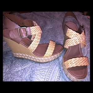 Woven Wedge heels